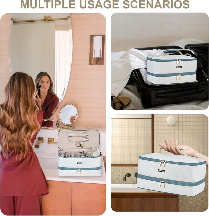 Lexeeco Travel Carrying Case for Shark FlexStyle Attachments & Dyson Airwrap, Hair Dryer Case, Double Layer, Teal - Image 5